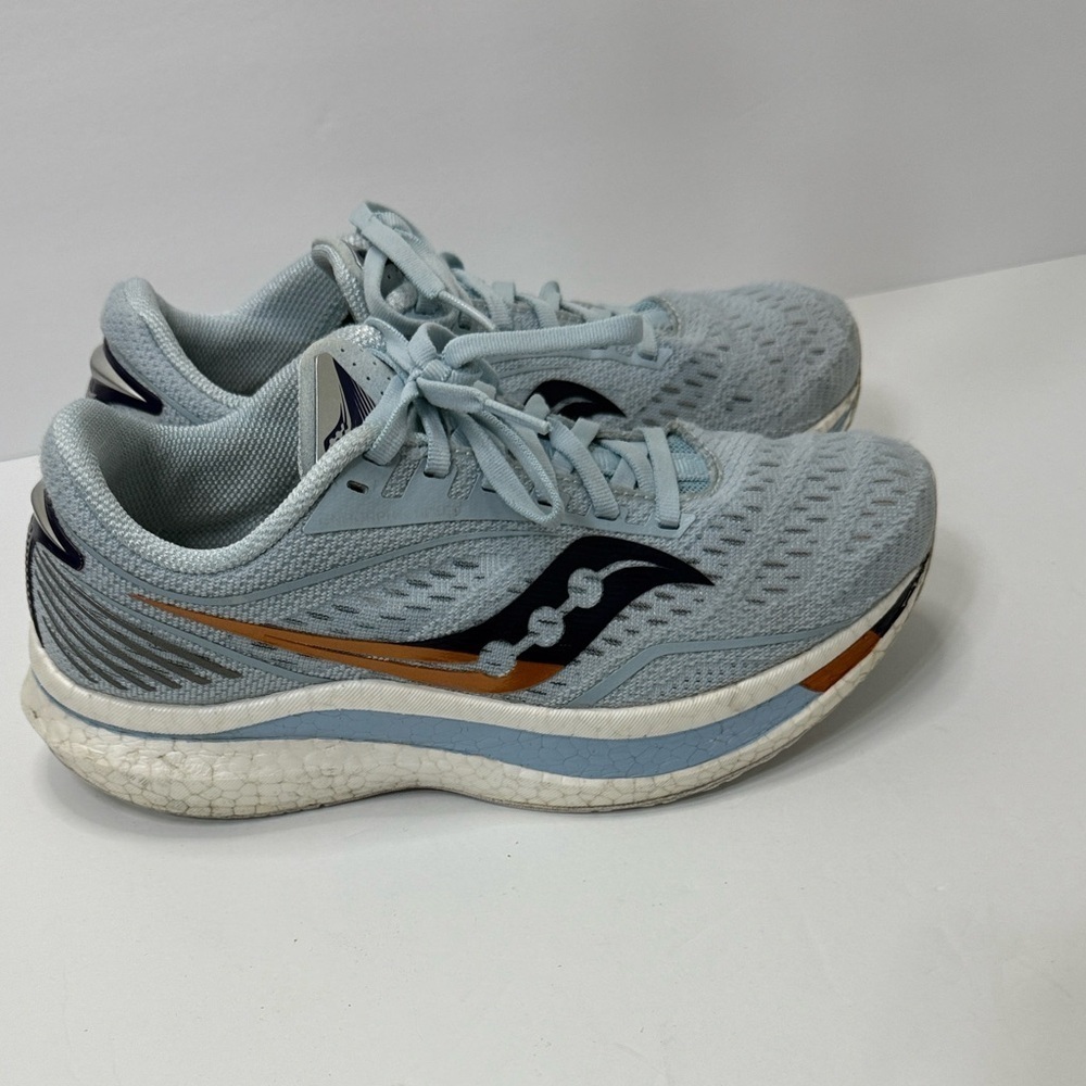 Saucony Women's Sky Blue and Tangerine Athletic Shoes